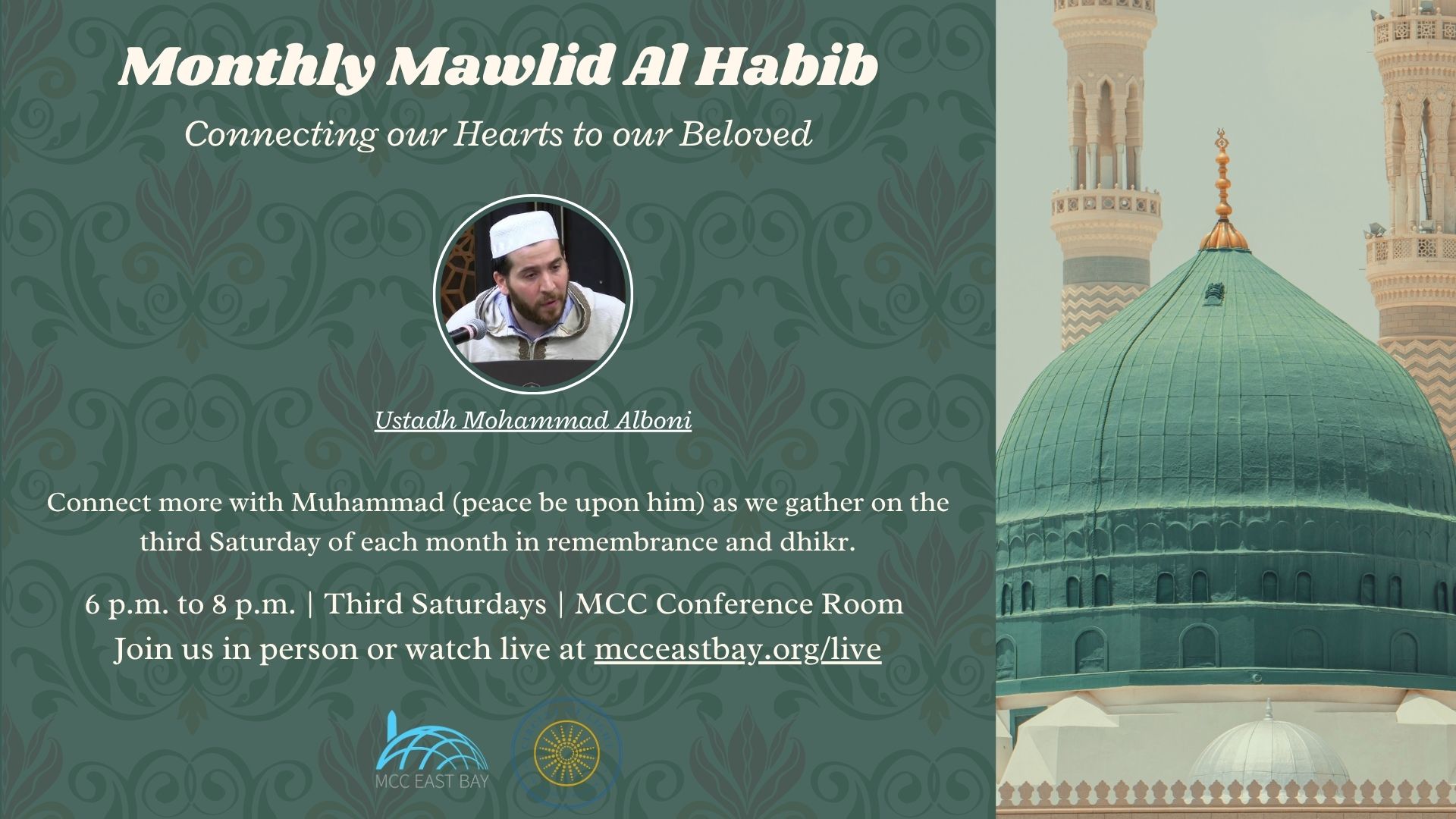 Monthly Mawlid Al Habib: Celebratory Gathering of Salutations on Our Beloved Prophet ﷺ