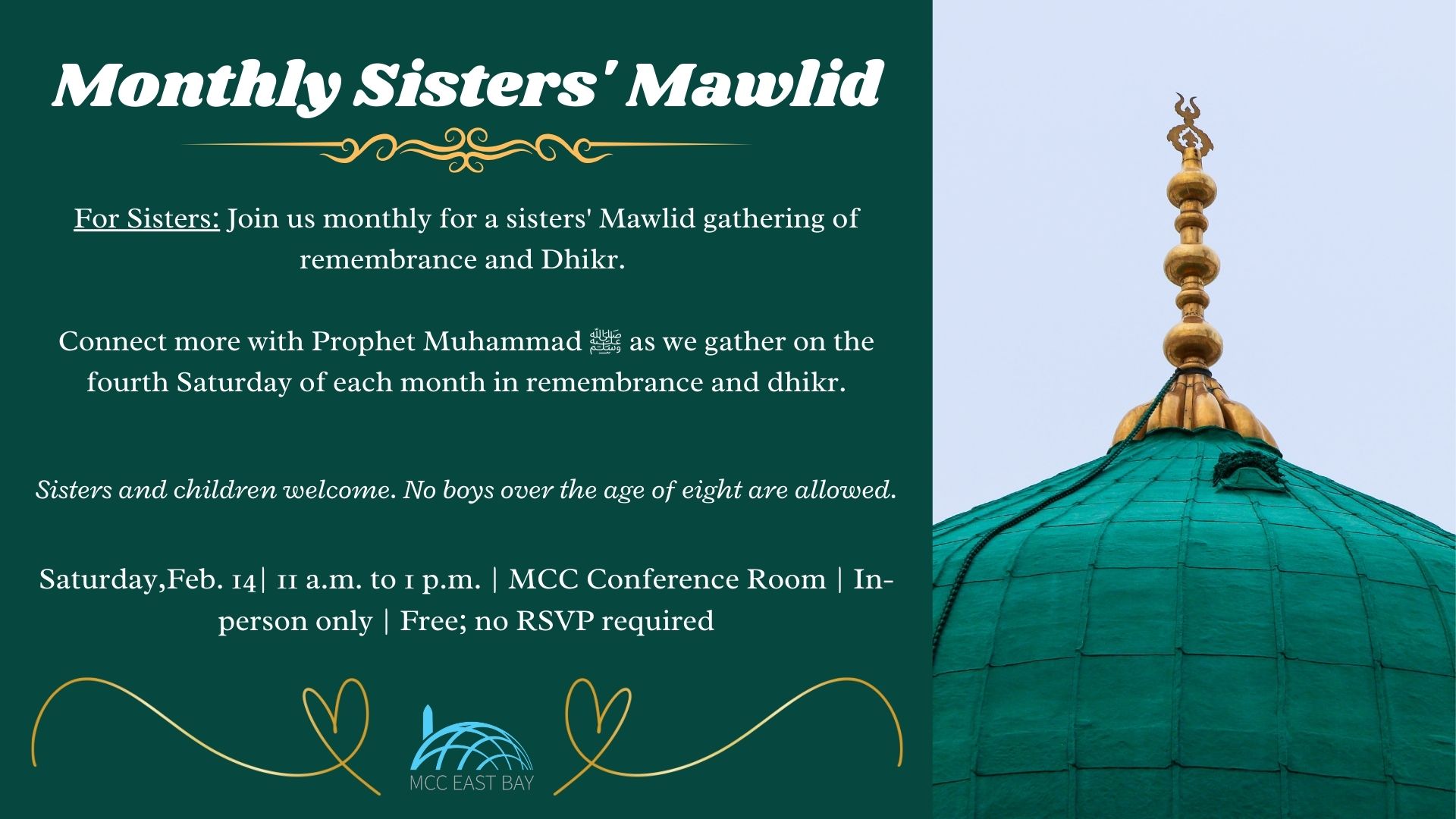 Monthly Sisters' Mawlid Gathering