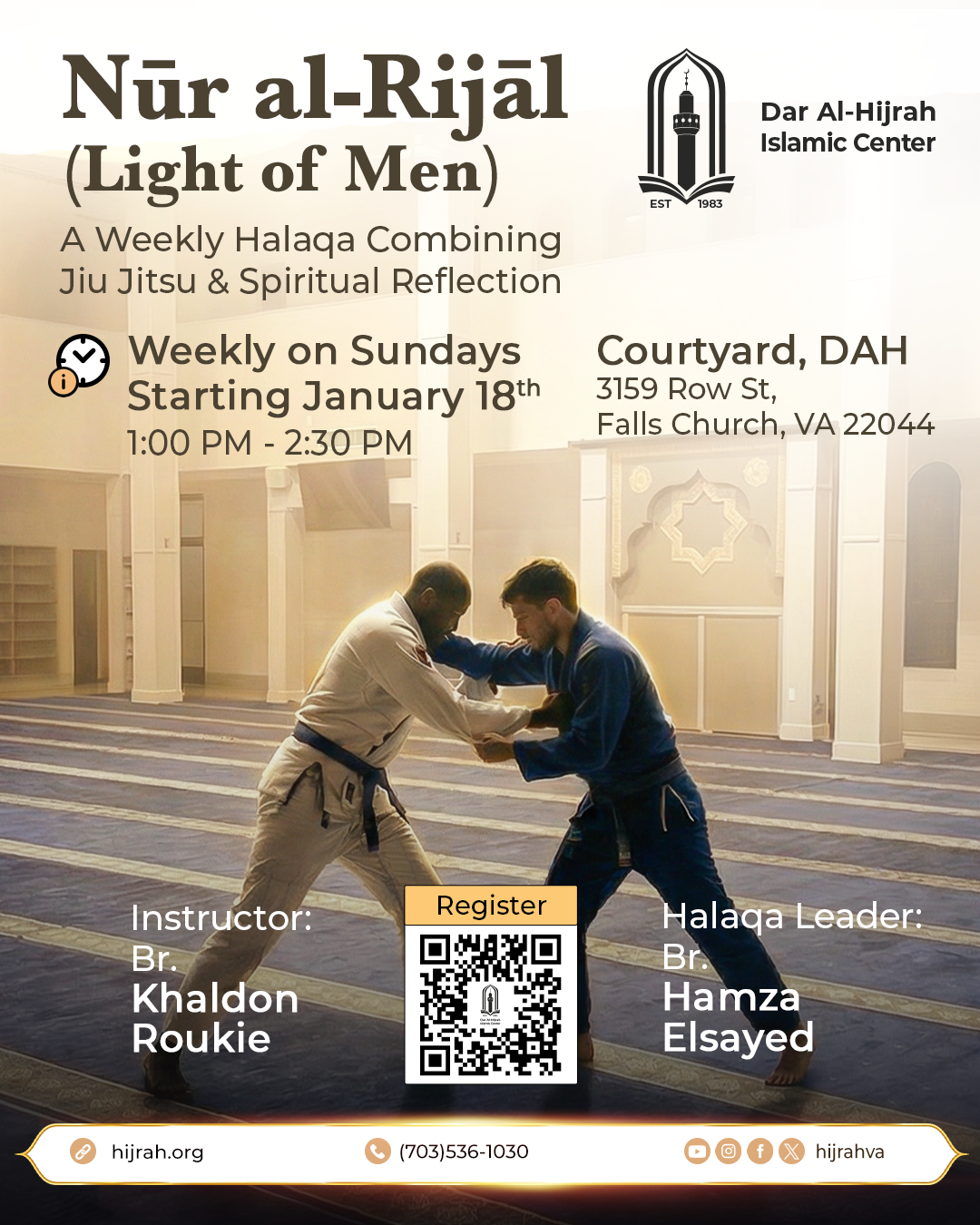 Nūr al-Rijāl: Weekly Halaqa and Jiu Jitsu Training