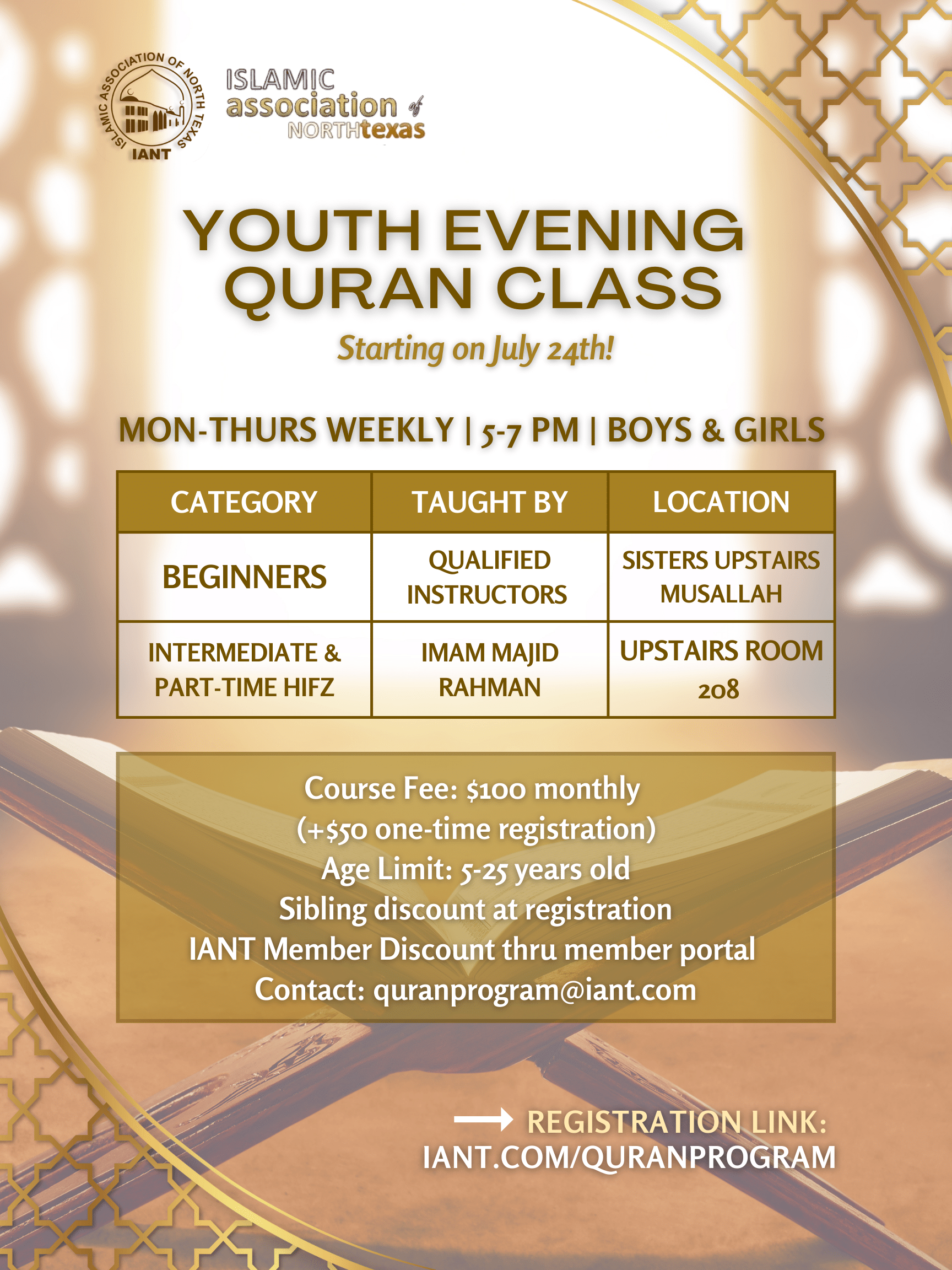 Youth Evening Quran Class