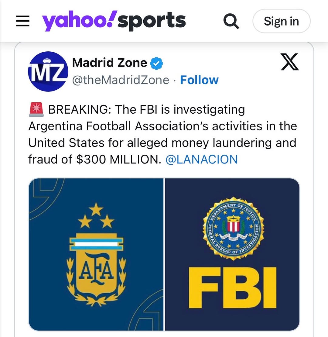 Well, well, well. According to multiple reports, the Argentine Football Associat