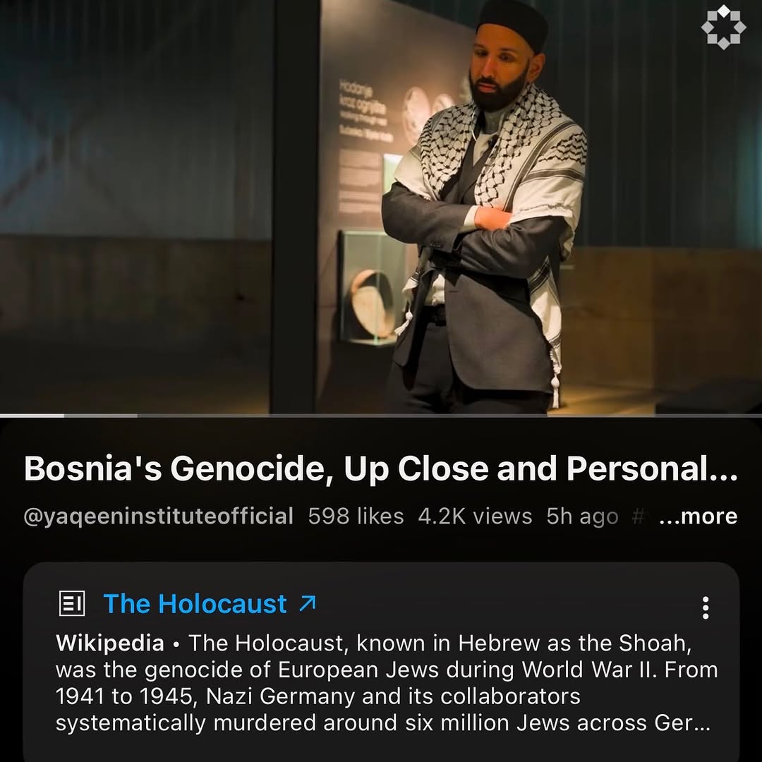 Today we released a documentary about Srebrenica. YouTube for some reason put a