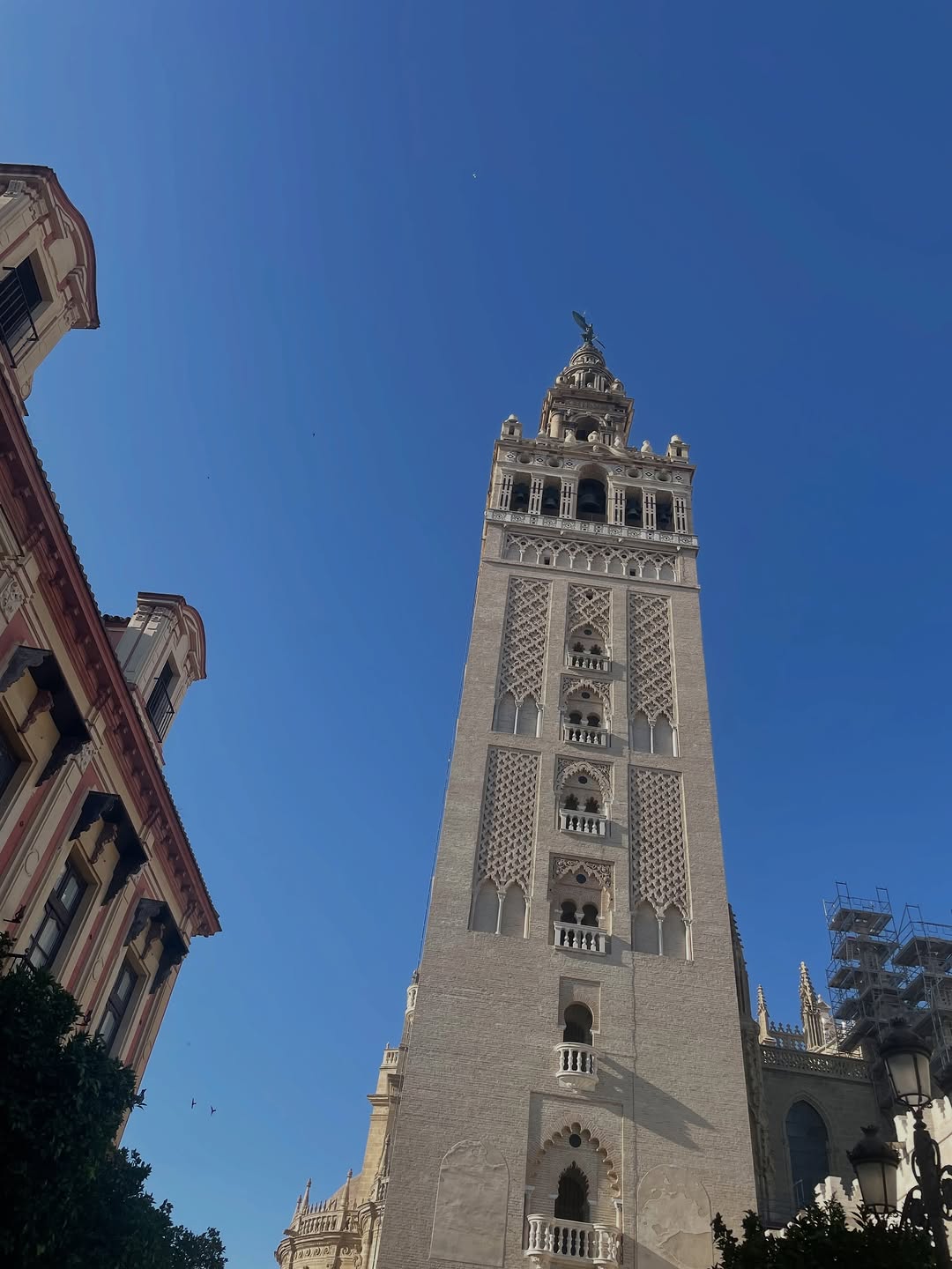 Imagine having to climb 35 ramps just to give the adhān.

This is La Giralda in 