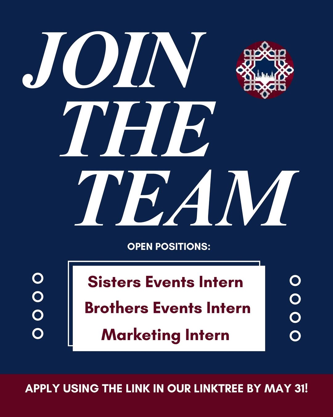 Deadline update ‼️ We’ve extended it to May 31st! Don’t miss your chance to appl