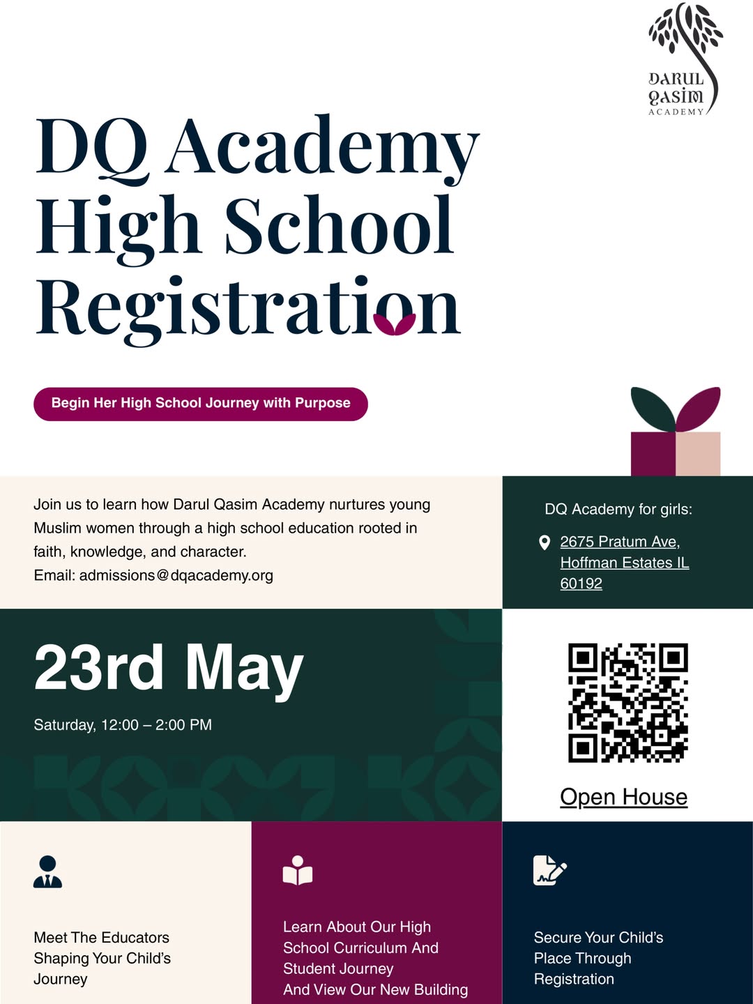 DQ Academy High School Registration Open House