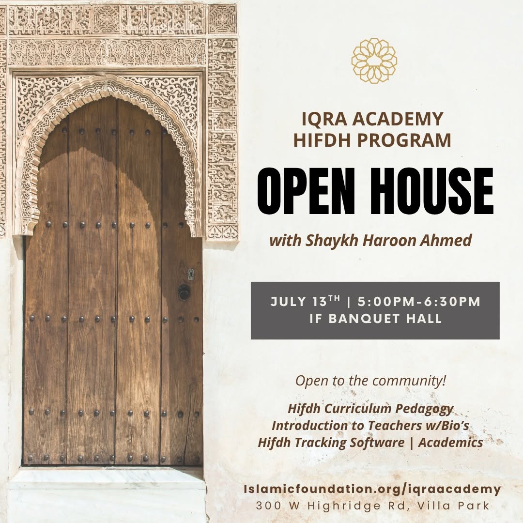 Iqra Academy Hifdh Program Open House