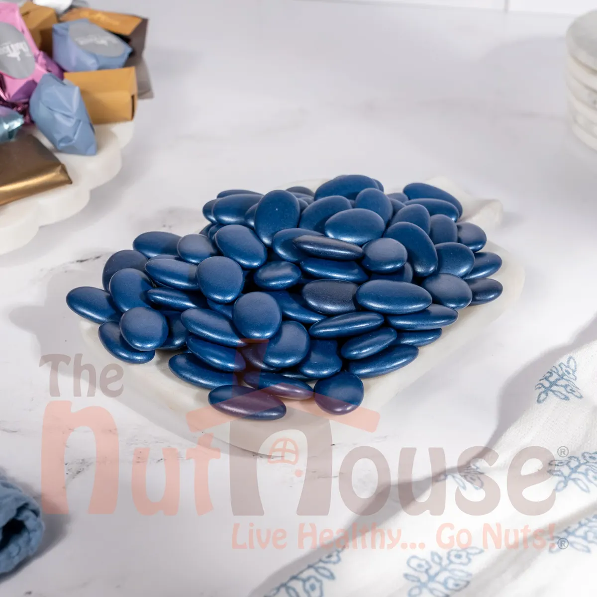 Navy Blue Almond Shaped Chocolates