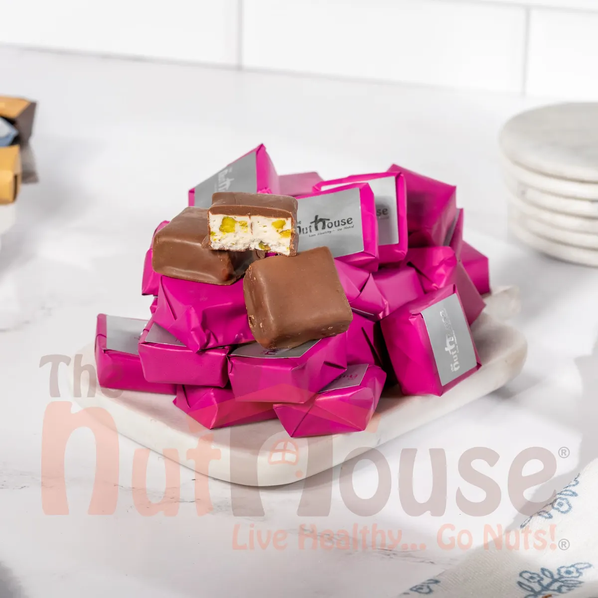 Chocolate Covered Pistachio Nougat