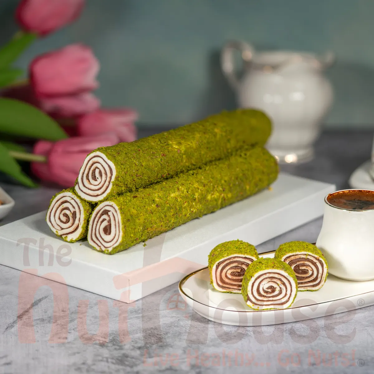 in Chocolate out Pistachio Wrap