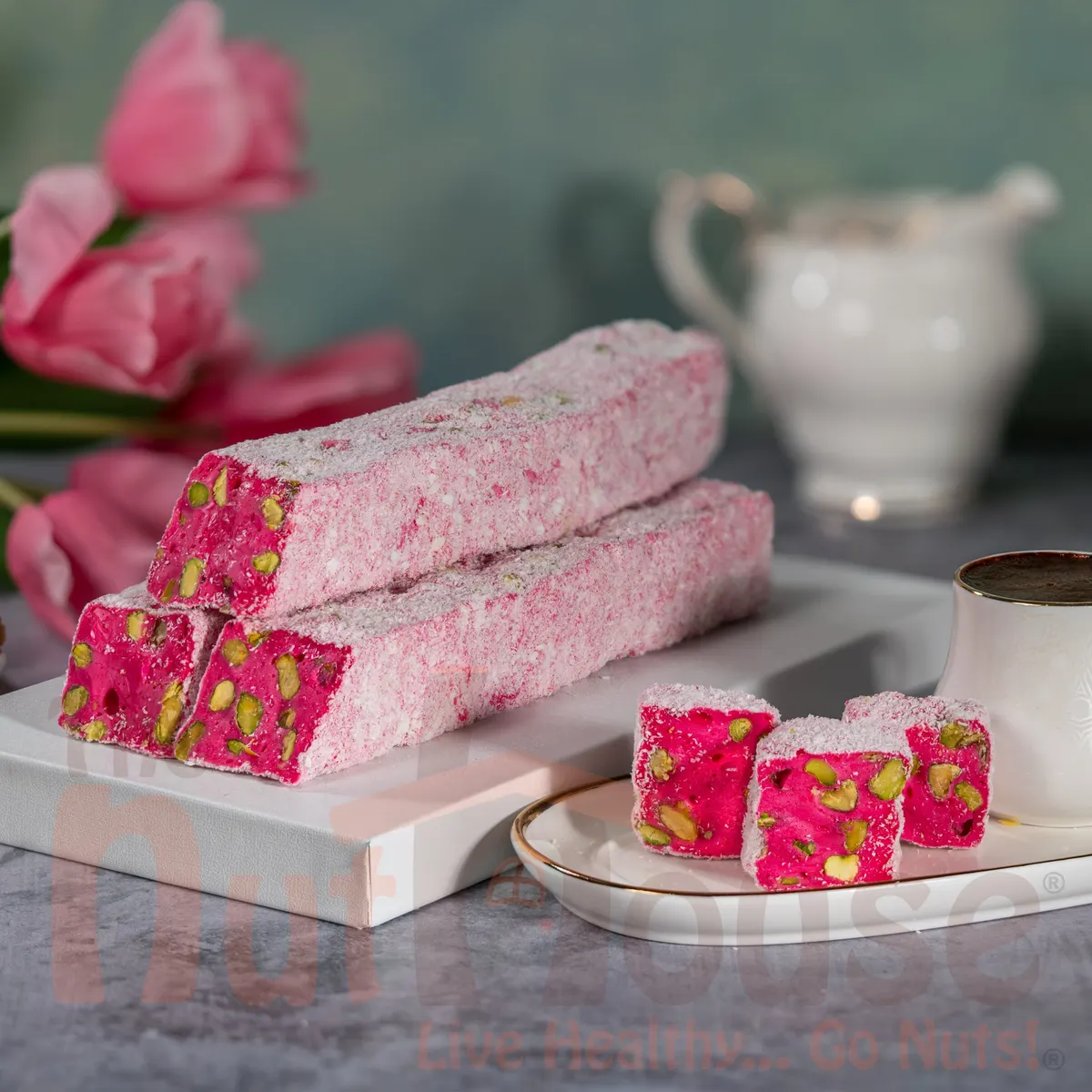 Poured Raspberry Pistachio