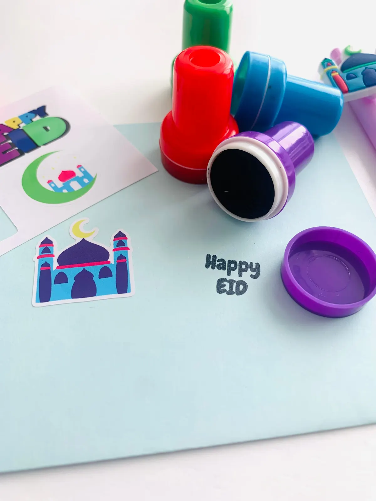 Happy Eid Stamps 8 pieces