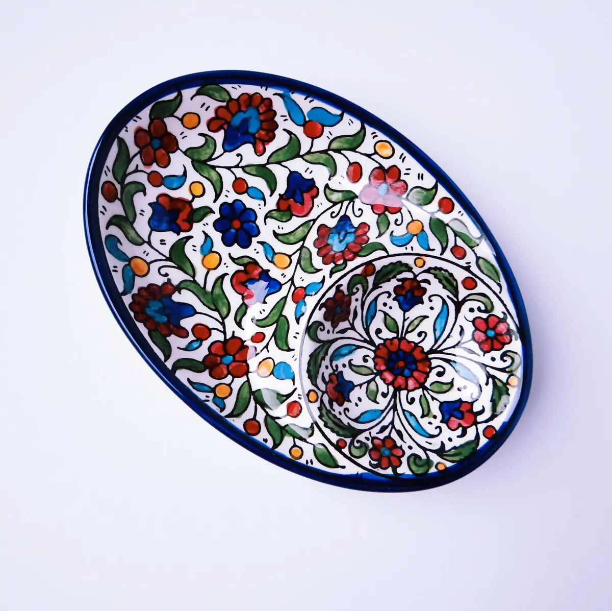 Hand Painted Khalili Ceramic Split Plate