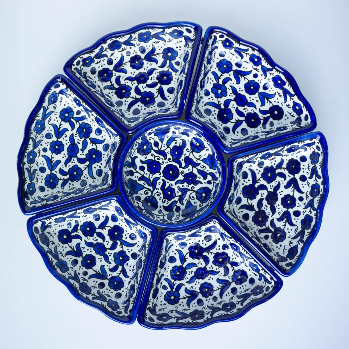 Hand-Painted Khalili Ceramic Combination Tray (Colorful)