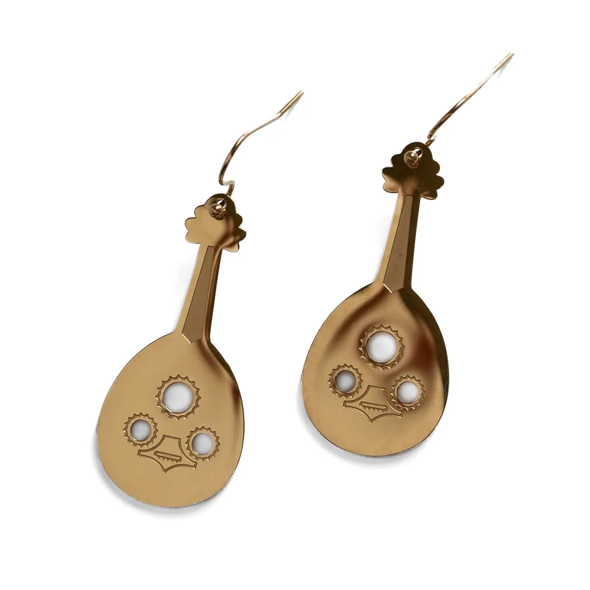 Palestinian Oud Earrings Brass