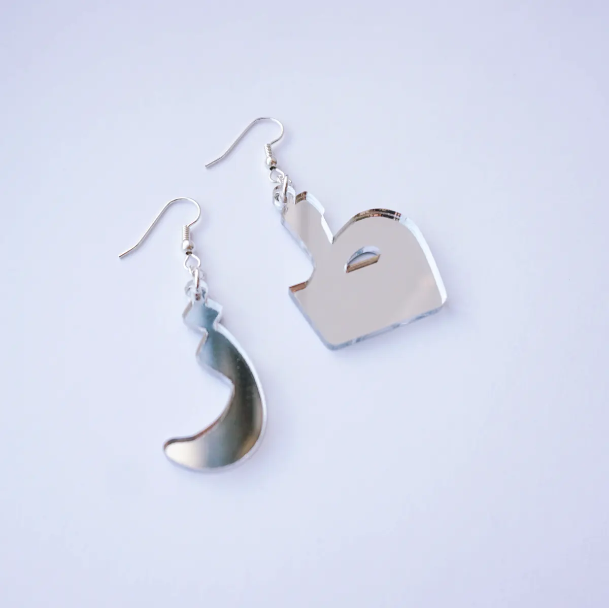 Silver Mirror Toz Earrings