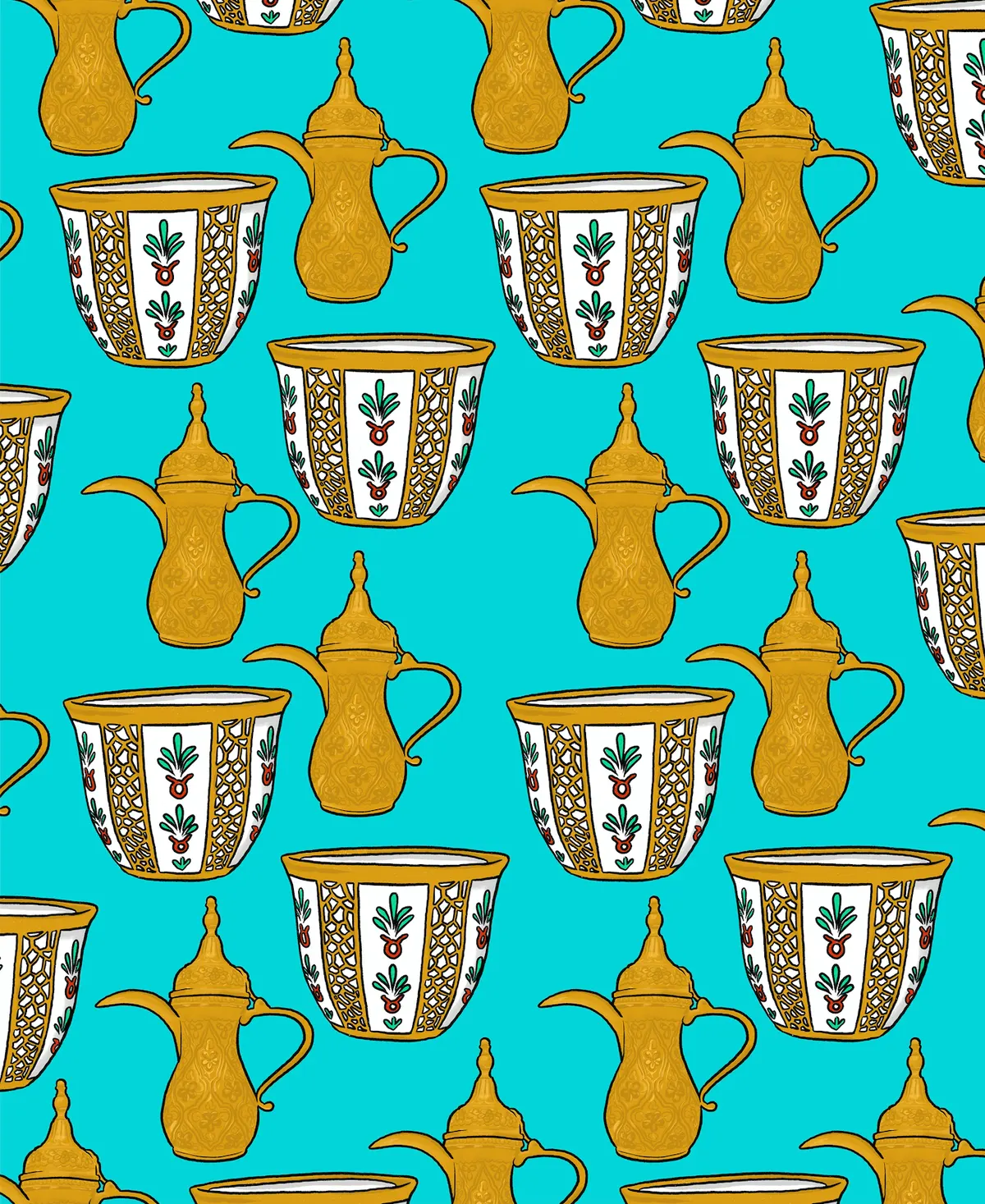 Pop 100% Arabic Coffee Print (Choose Your Color)