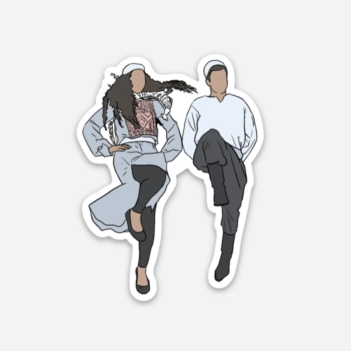 Palestinian Debke Duo Sticker