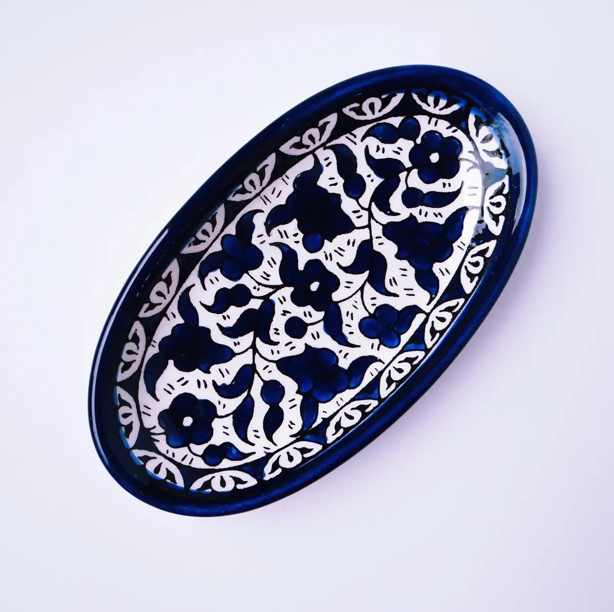 Hand Painted Khalili Ceramic Oval Plate
