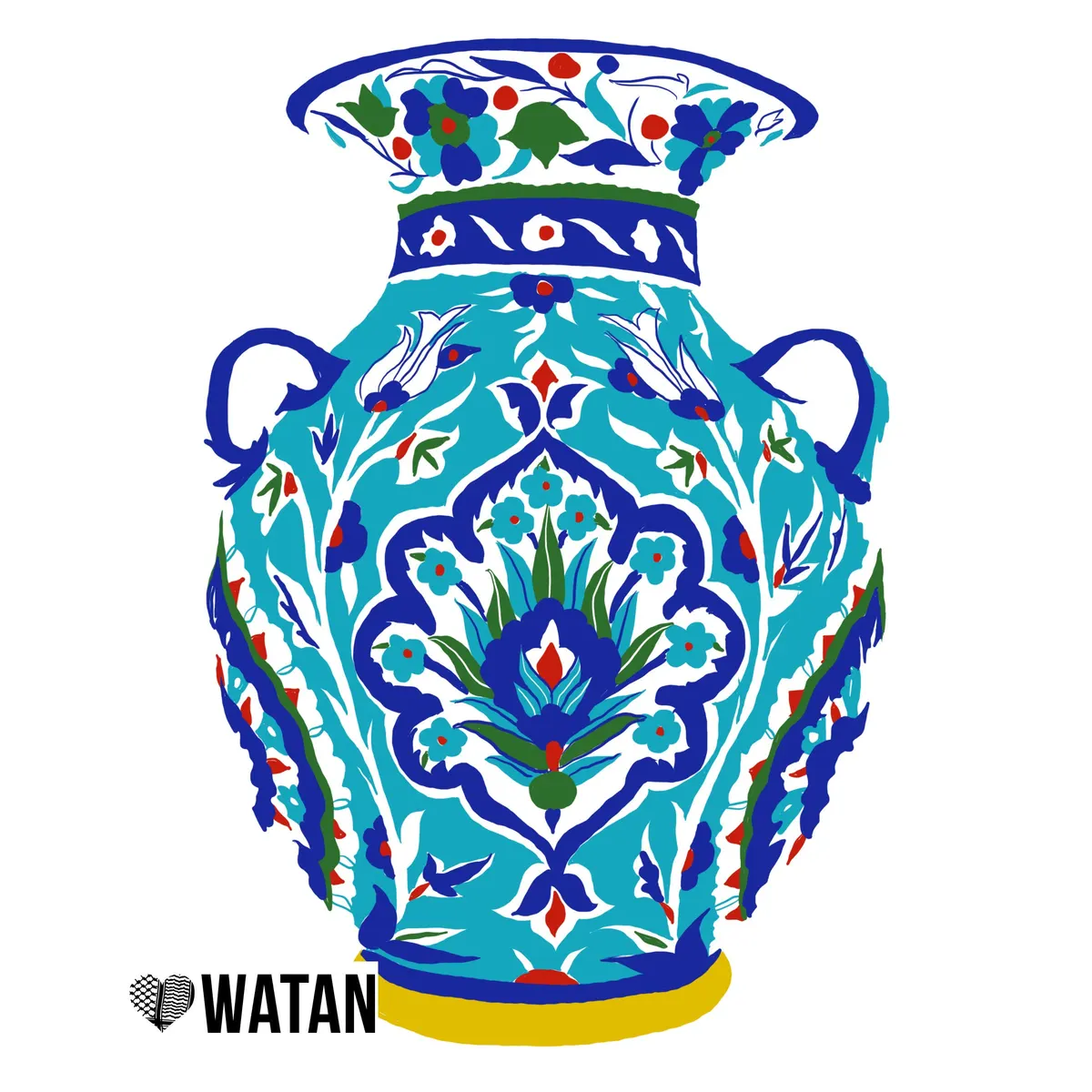 Palestinian Armenian Ceramic Vase Print