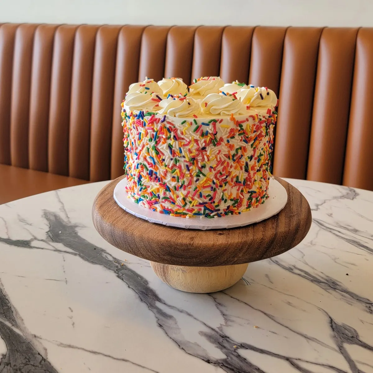 Classic Birthday Cake – Vanilla Layers with Sprinkles