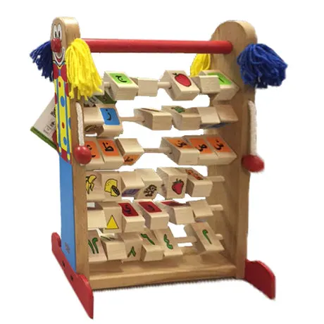 Clown Alphabet Frame Wooden Ara