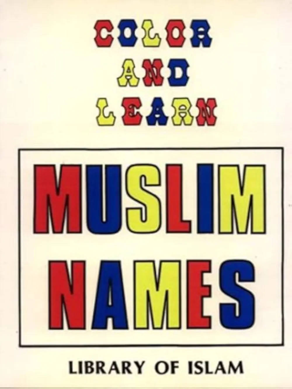 Color And Learn Muslim Names 1
