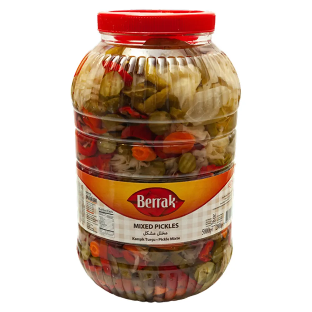 Berrak Mixed Pickles 3x11lb (5kg) Jar, plastic