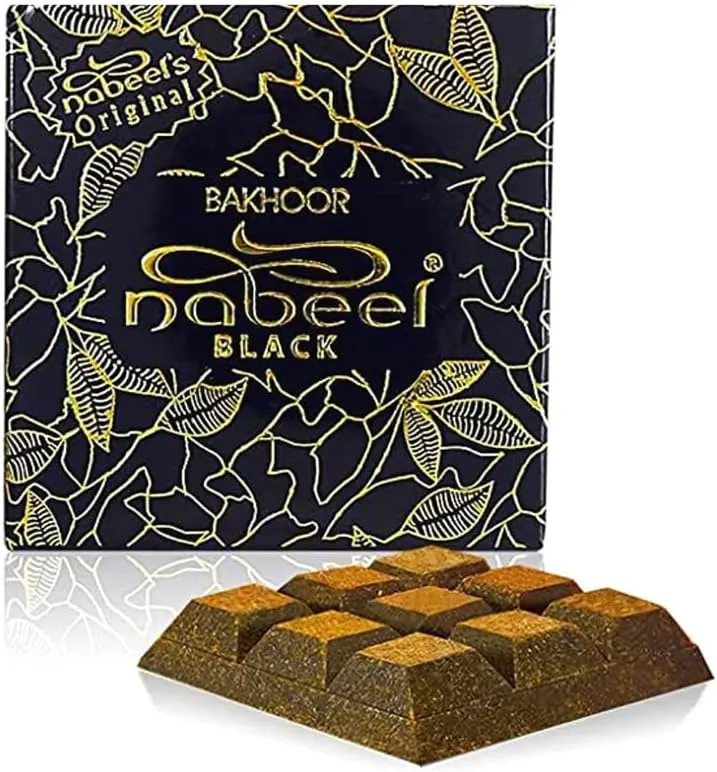 Nabeel Black Bakhoor Men & Women (Unisex)-40 GM I 1-Pack I Oriental-Woody Incense