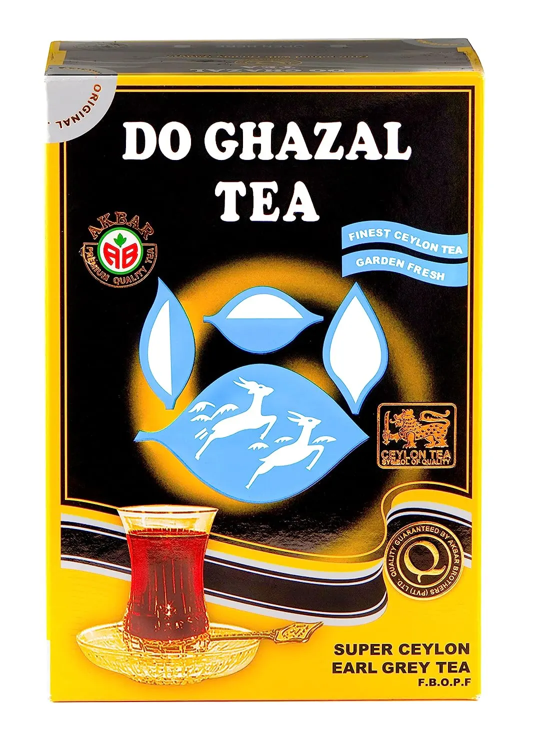 Do Ghazal Earl Grey Tea 16oz Pure Ceylon Loose Tea in Box 454g