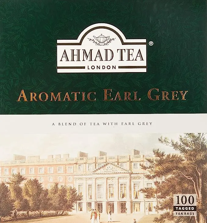 Ahmad Tea Black Tea, Earl Grey Aromatic Teabags, 100 Tea Bags