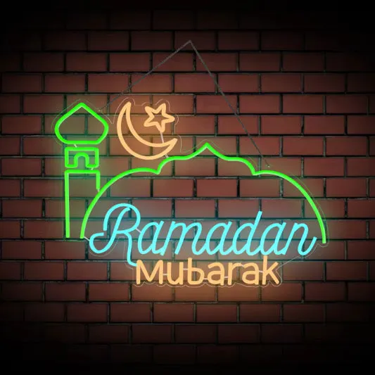 Colorful Al Masjid Al Nabawi Neon Light