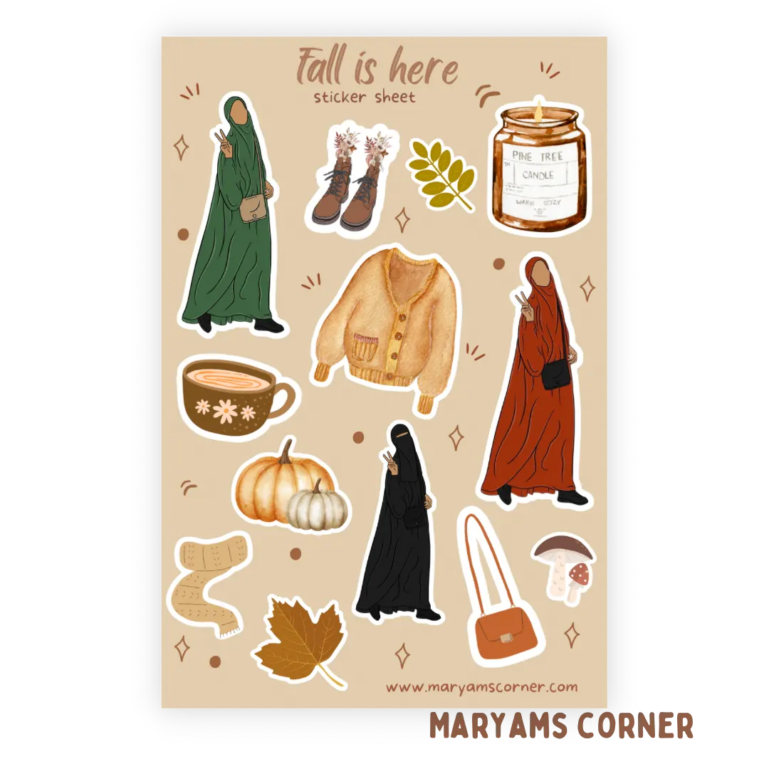 Fall Is Here Sticker Sheet
