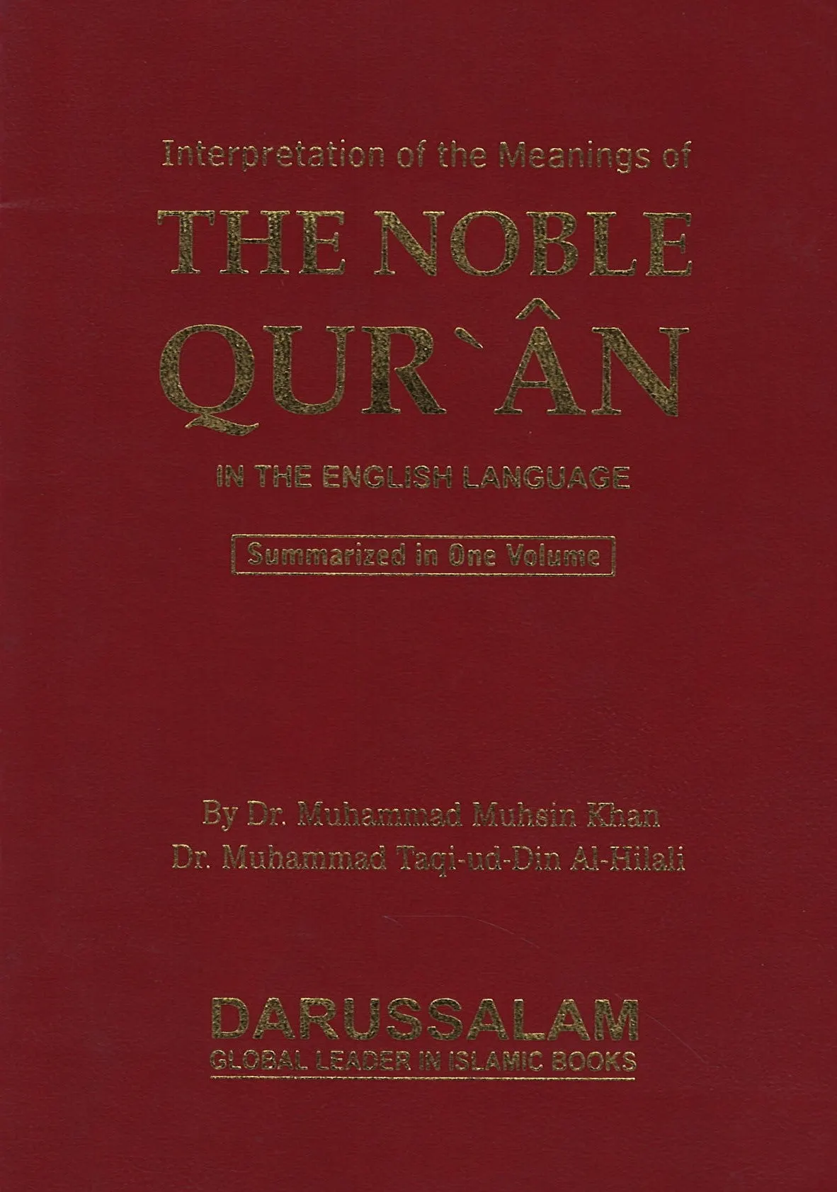 Interpretation of the Meanings of The Noble Qur'an (PB) in the English Language (4x6)
