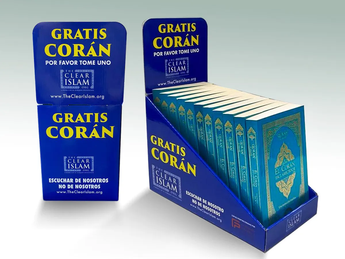 Counter Top Quran Display with El Coran (16 copies)