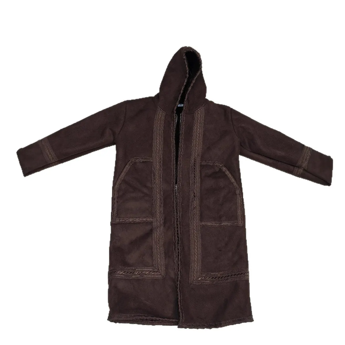 High Quality Kids Arabic Hooded Winter Coat for Boys (Brown)
