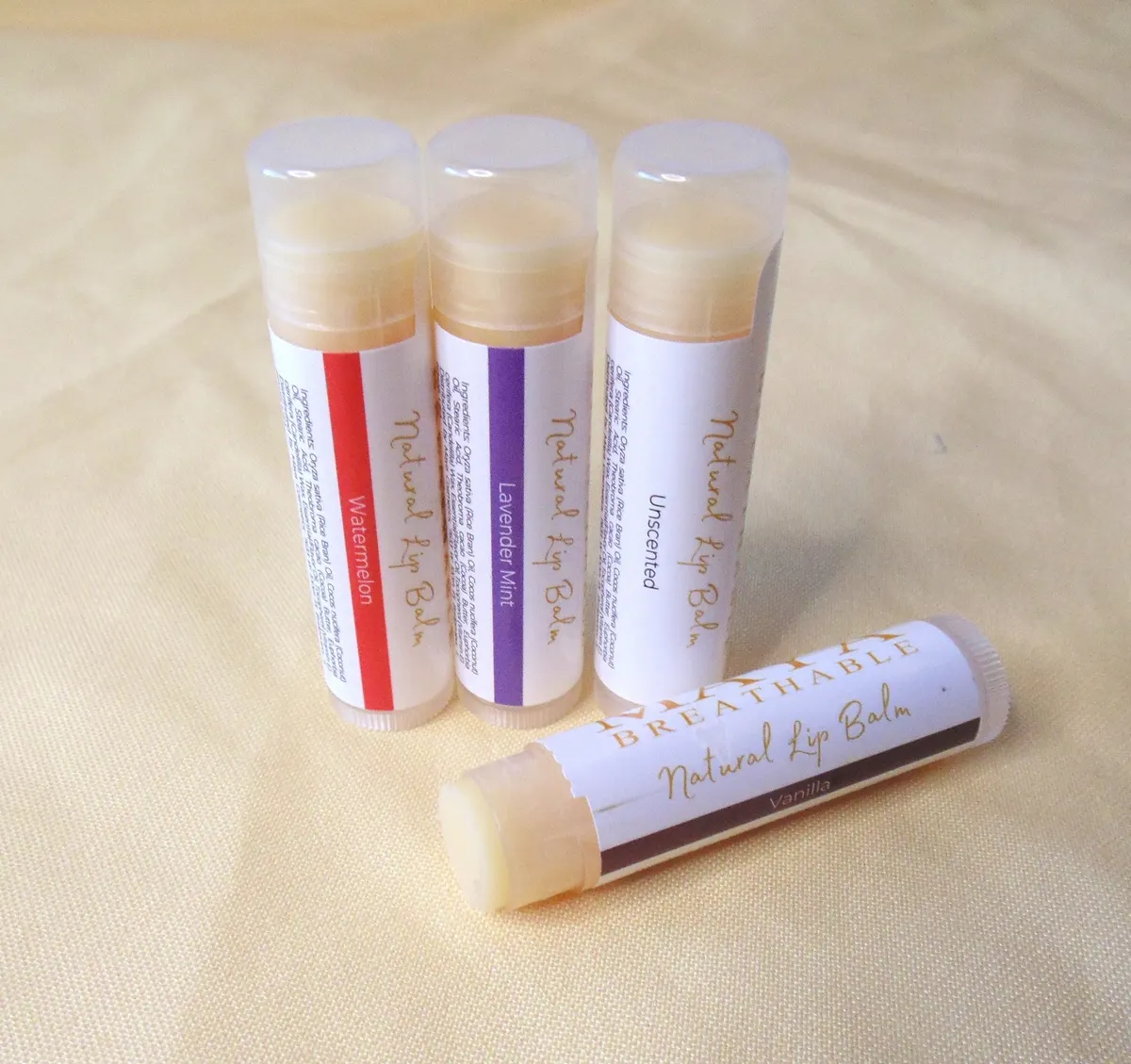 Natural Lip Balm 4 Flavors