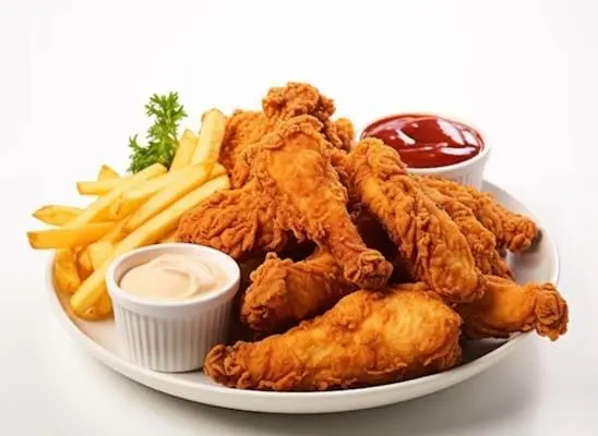 Fried Chicken Leg & Thigh With Fries ( 12 Pcs )