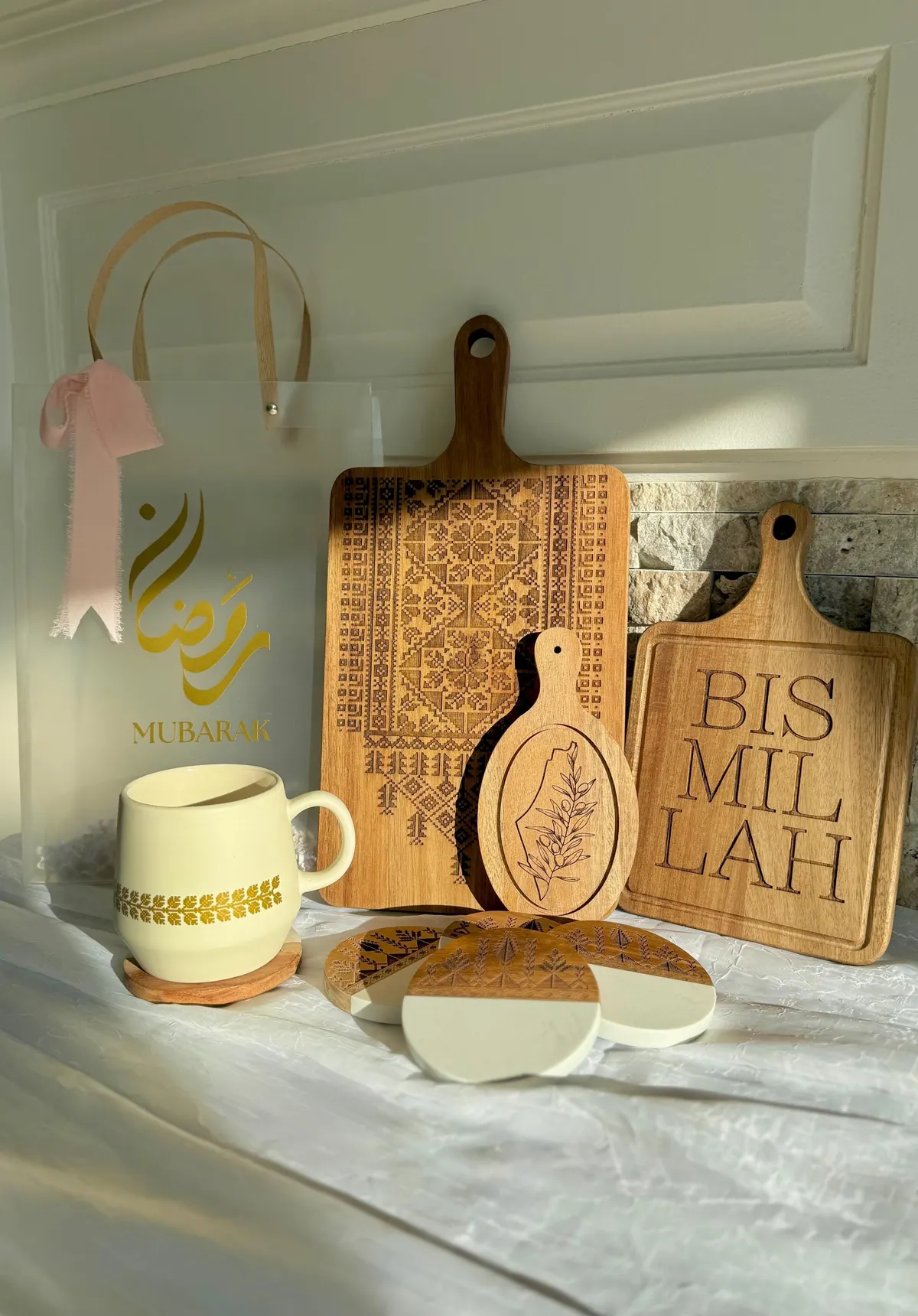 Ramadan Eid Palestinian Tatreez Gift Set Bundle with Gift Bag Personalized Customized